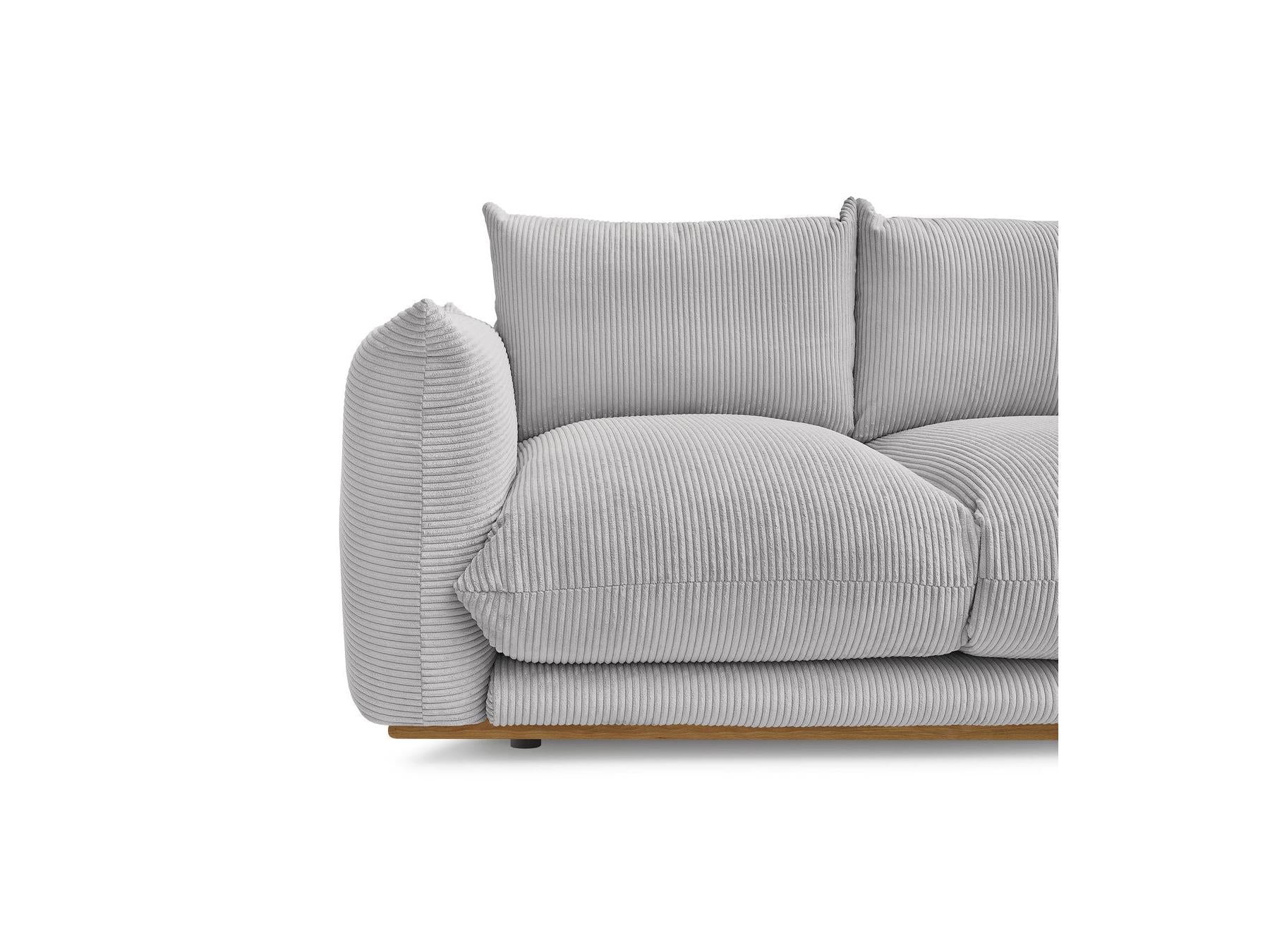 Ernest - Fixed Straight 2-Seater Sofa - Corduroy Fabric