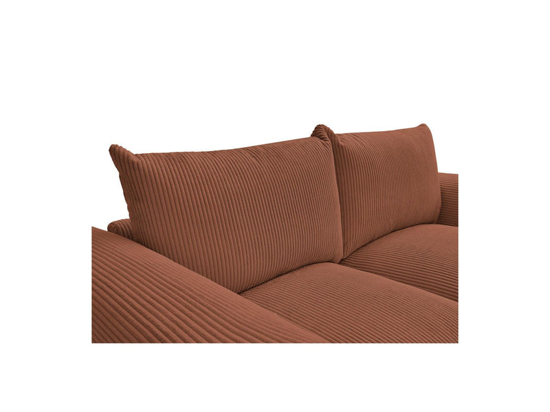 Canapé Droit Fixe 2 Places - Ernest - Tissu Velours Côtelé