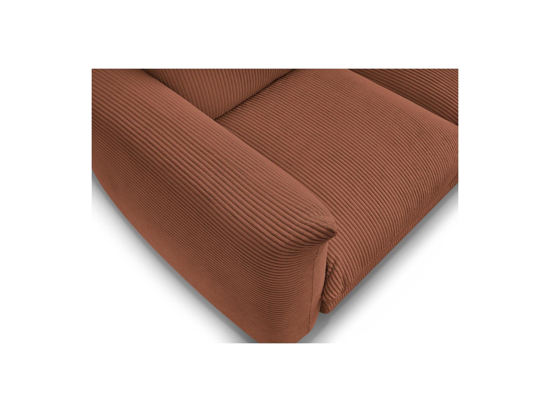 Ernest - Fixed Straight 2-Seater Sofa - Corduroy Fabric