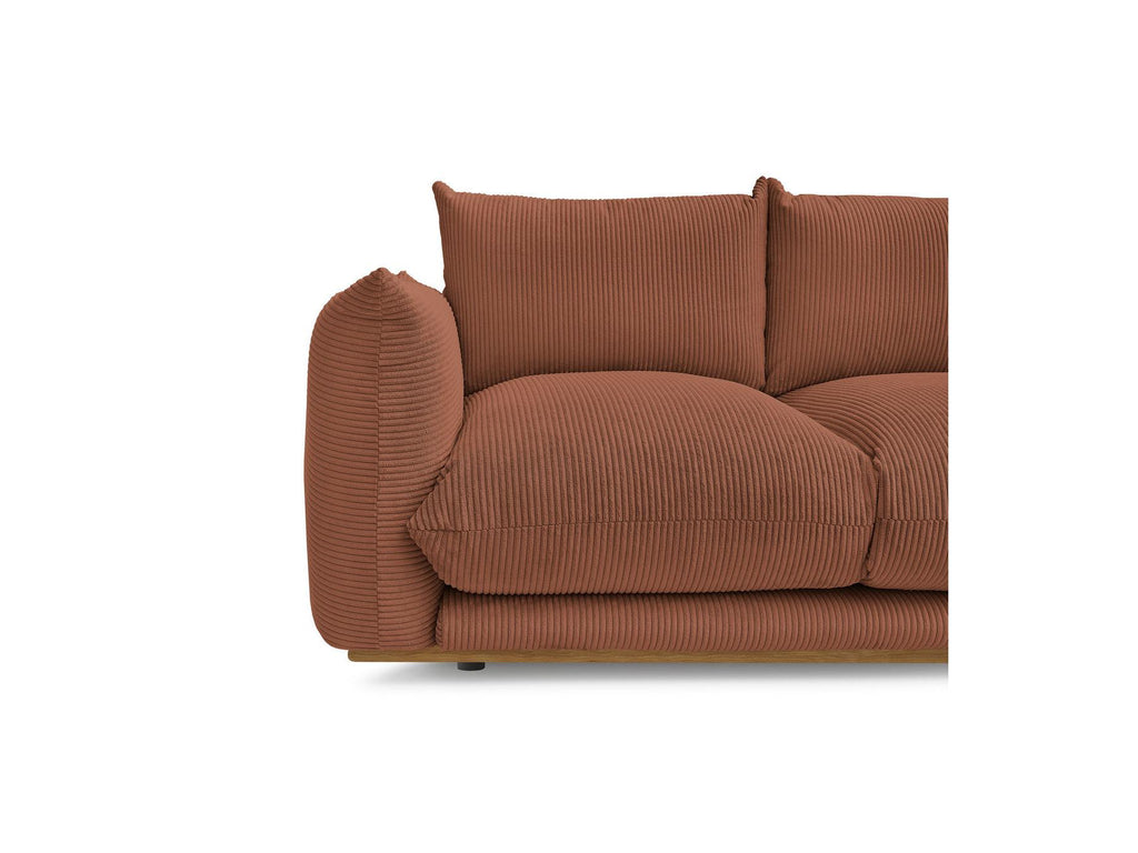 Ernest - Fixed Straight 2-Seater Sofa - Corduroy Fabric