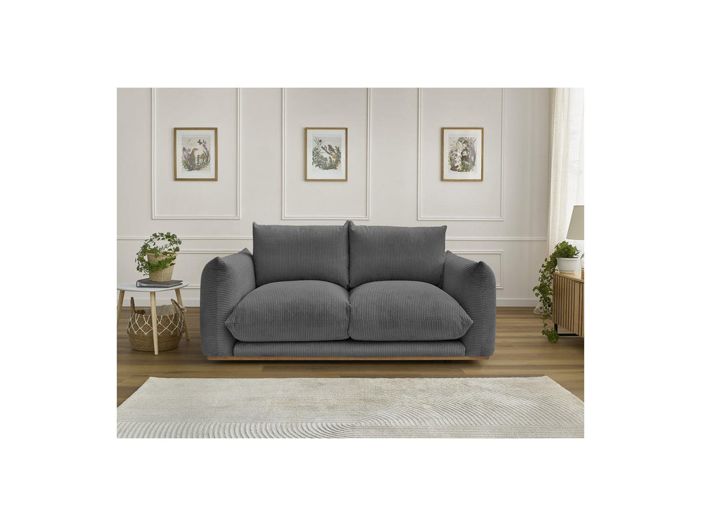 Ernest - Fixed Straight 2-Seater Sofa - Corduroy Fabric