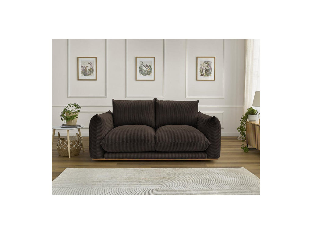 Ernest - Fixed Straight 2-Seater Sofa - Corduroy Fabric