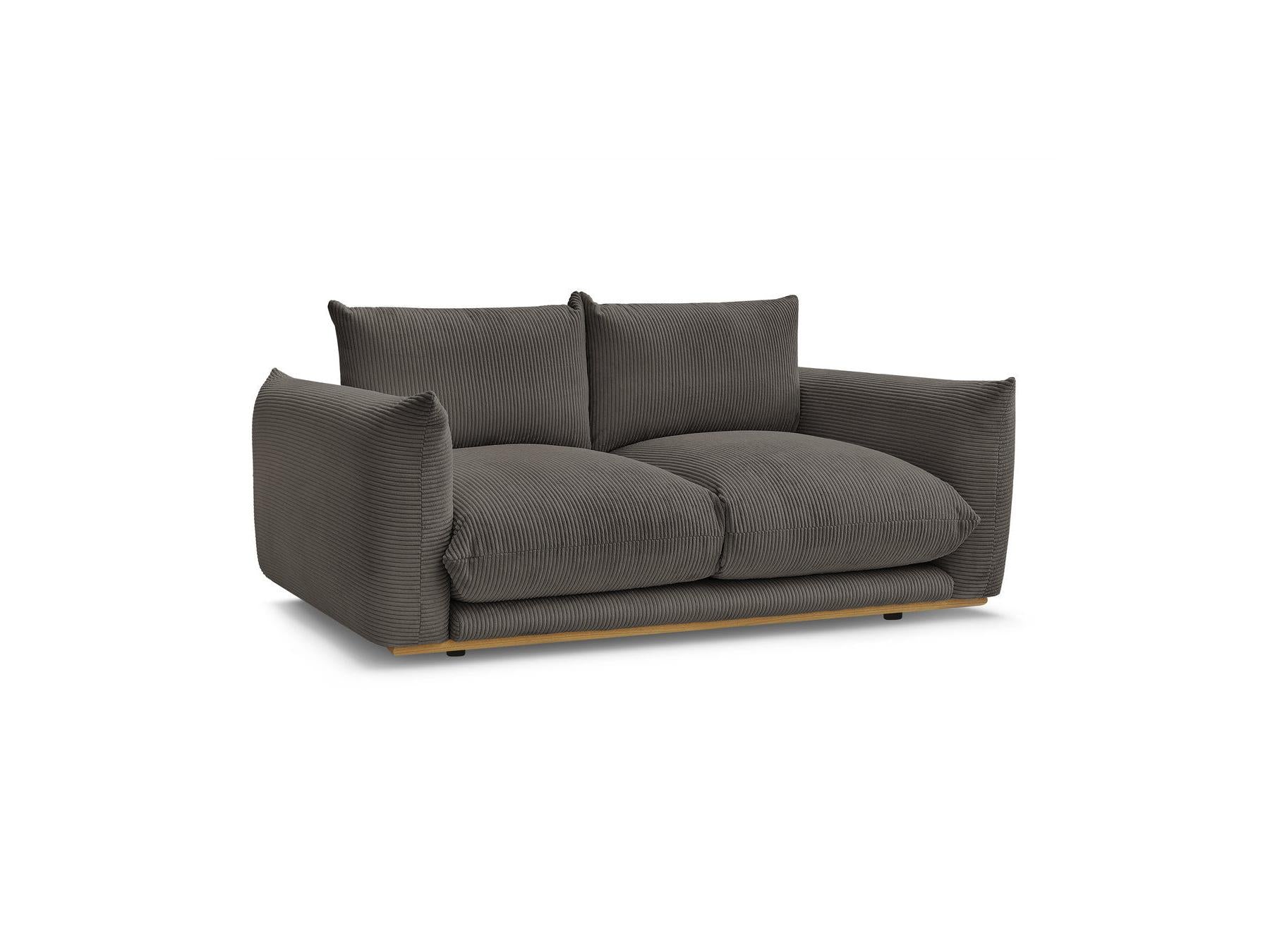 Ernest - Fixed Straight 2-Seater Sofa - Corduroy Fabric