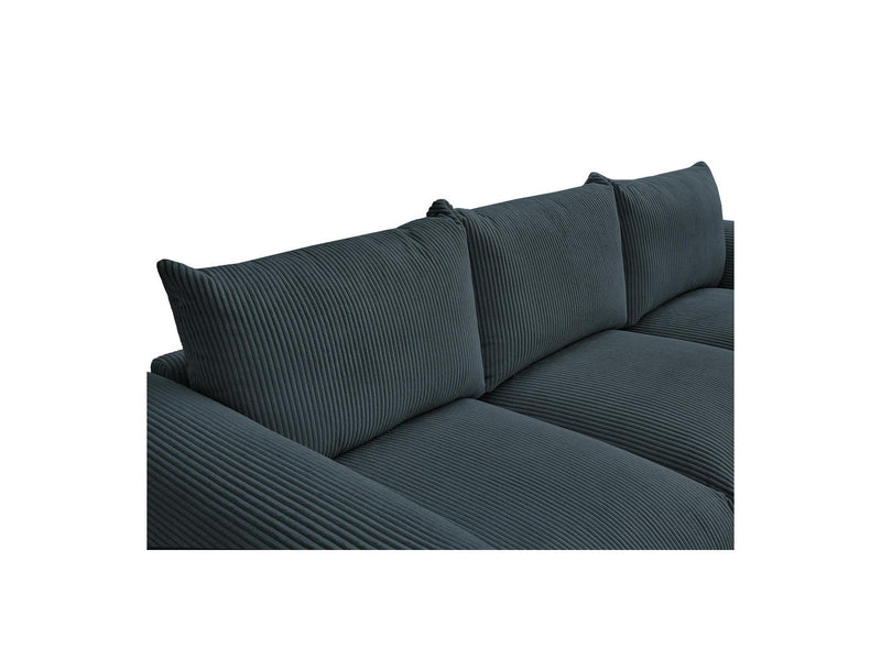 Canapé Droit Fixe 3 Places - Ernest - Tissu Velours Côtelé