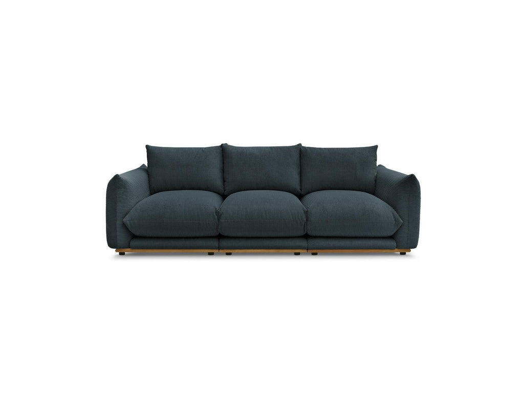 Ernest - Fixed Straight 3-Seater Sofa - Corduroy Fabric