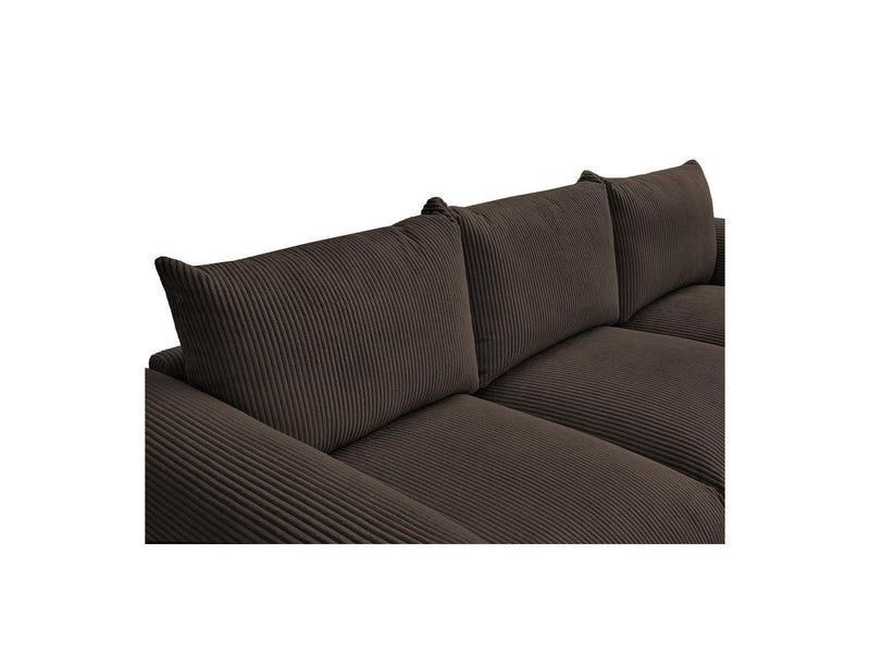 Canapé Droit Fixe 3 Places - Ernest - Tissu Velours Côtelé