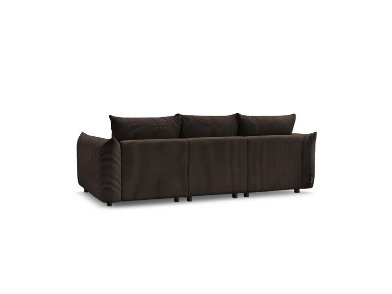 Canapé Droit Fixe 3 Places - Ernest - Tissu Velours Côtelé