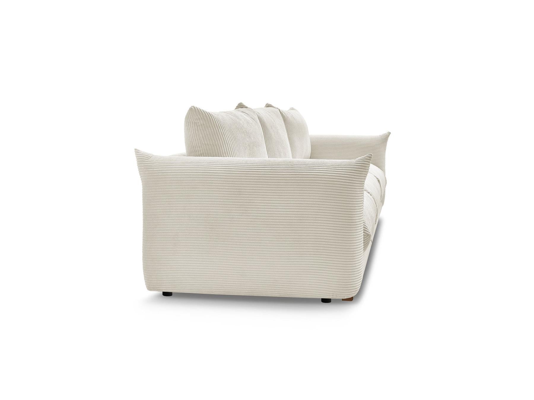 Ernest - Fixed Straight 3-Seater Sofa - Corduroy Fabric