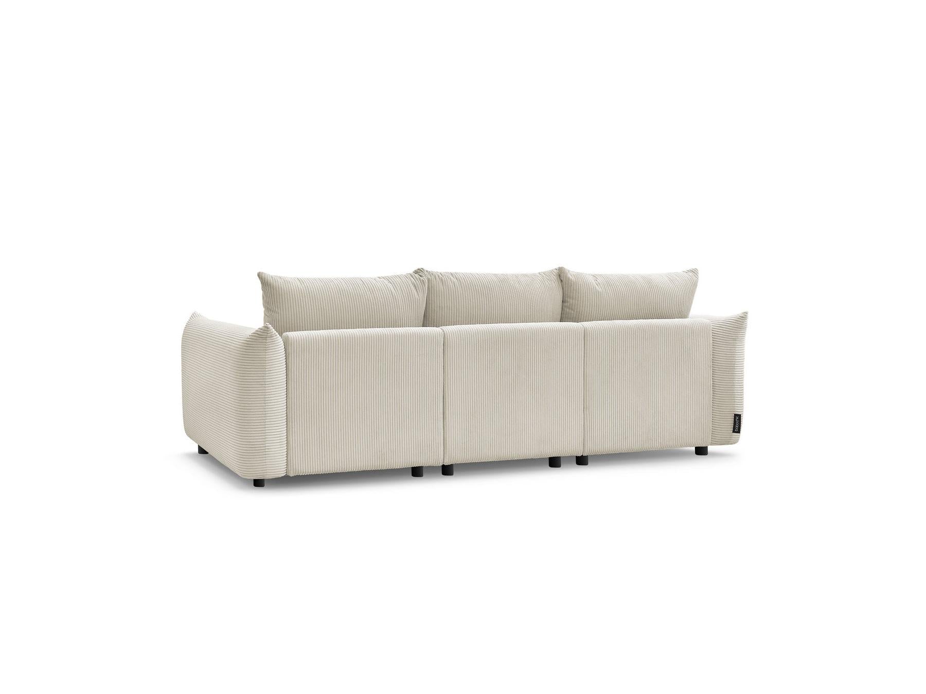 Ernest - Fixed Straight 3-Seater Sofa - Corduroy Fabric