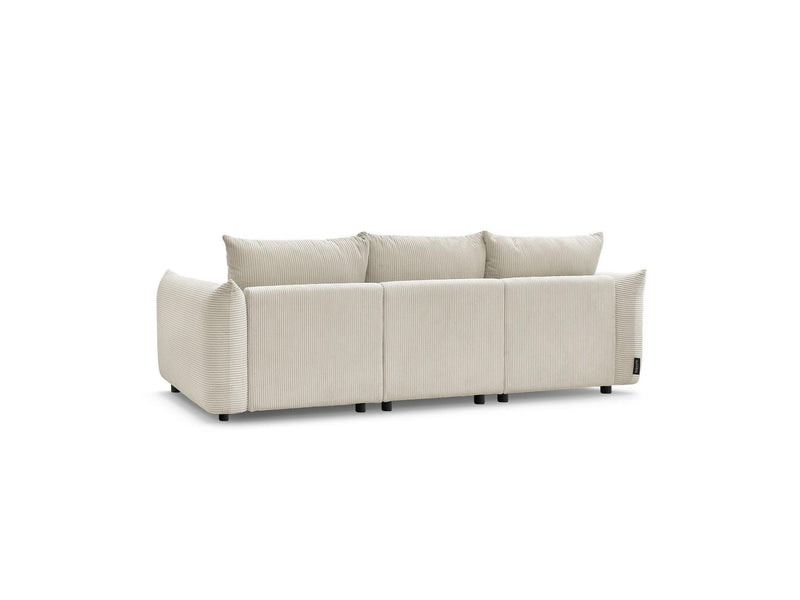 Canapé Droit Fixe 3 Places - Ernest - Tissu Velours Côtelé