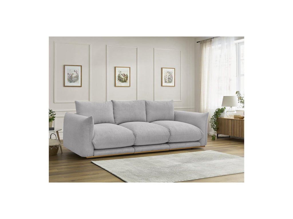 Ernest - Fixed Straight 3-Seater Sofa - Corduroy Fabric