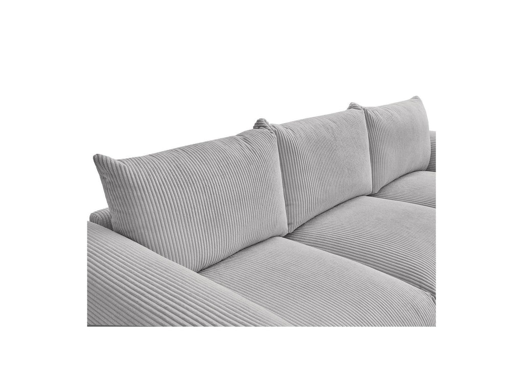 Ernest - Fixed Straight 3-Seater Sofa - Corduroy Fabric