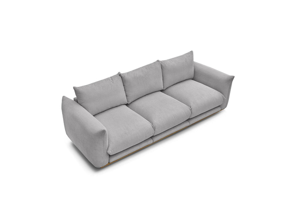 Ernest - Fixed Straight 3-Seater Sofa - Corduroy Fabric