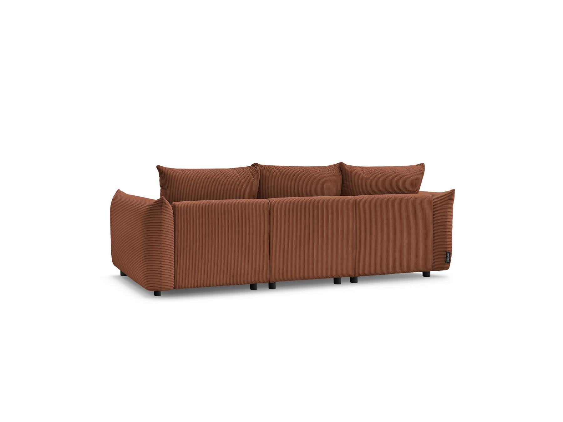 Ernest - Fixed Straight 3-Seater Sofa - Corduroy Fabric