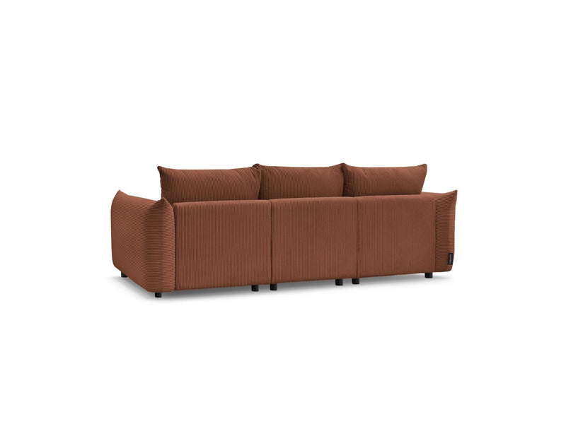 Canapé Droit Fixe 3 Places - Ernest - Tissu Velours Côtelé