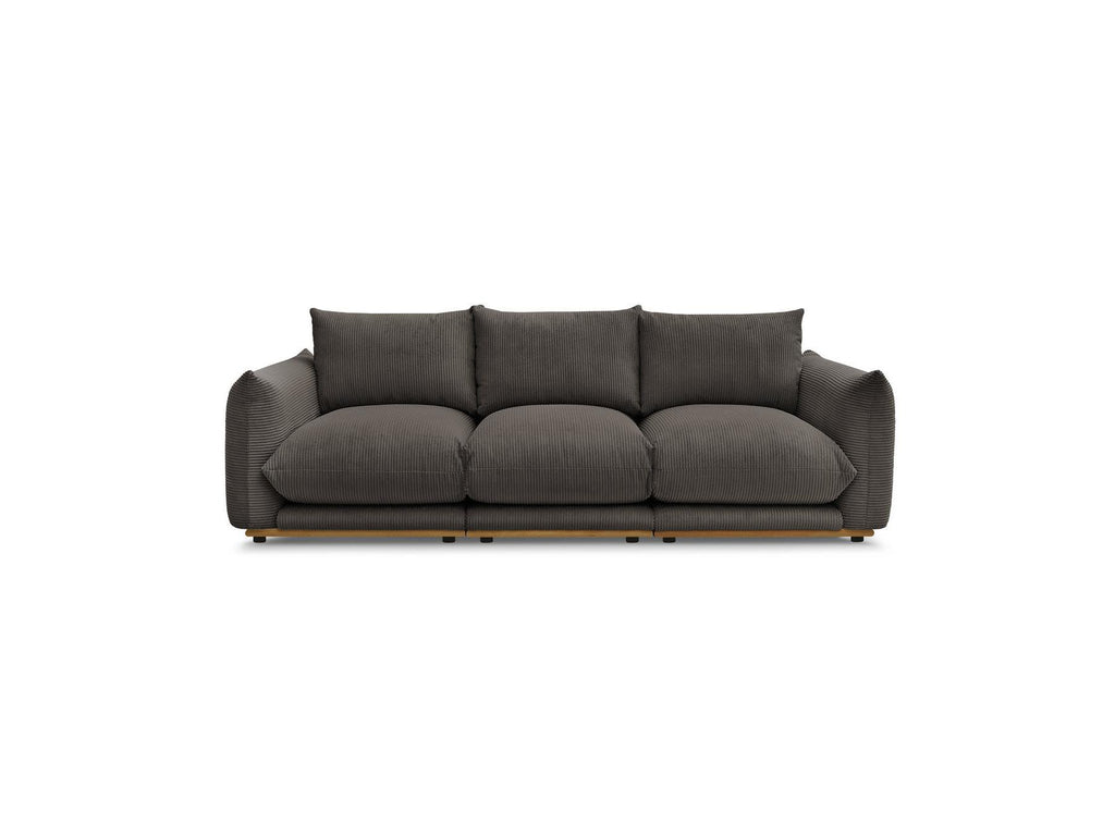 Ernest - Fixed Straight 3-Seater Sofa - Corduroy Fabric