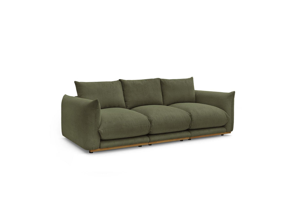 Ernest - Fixed Straight 3-Seater Sofa - Corduroy Fabric