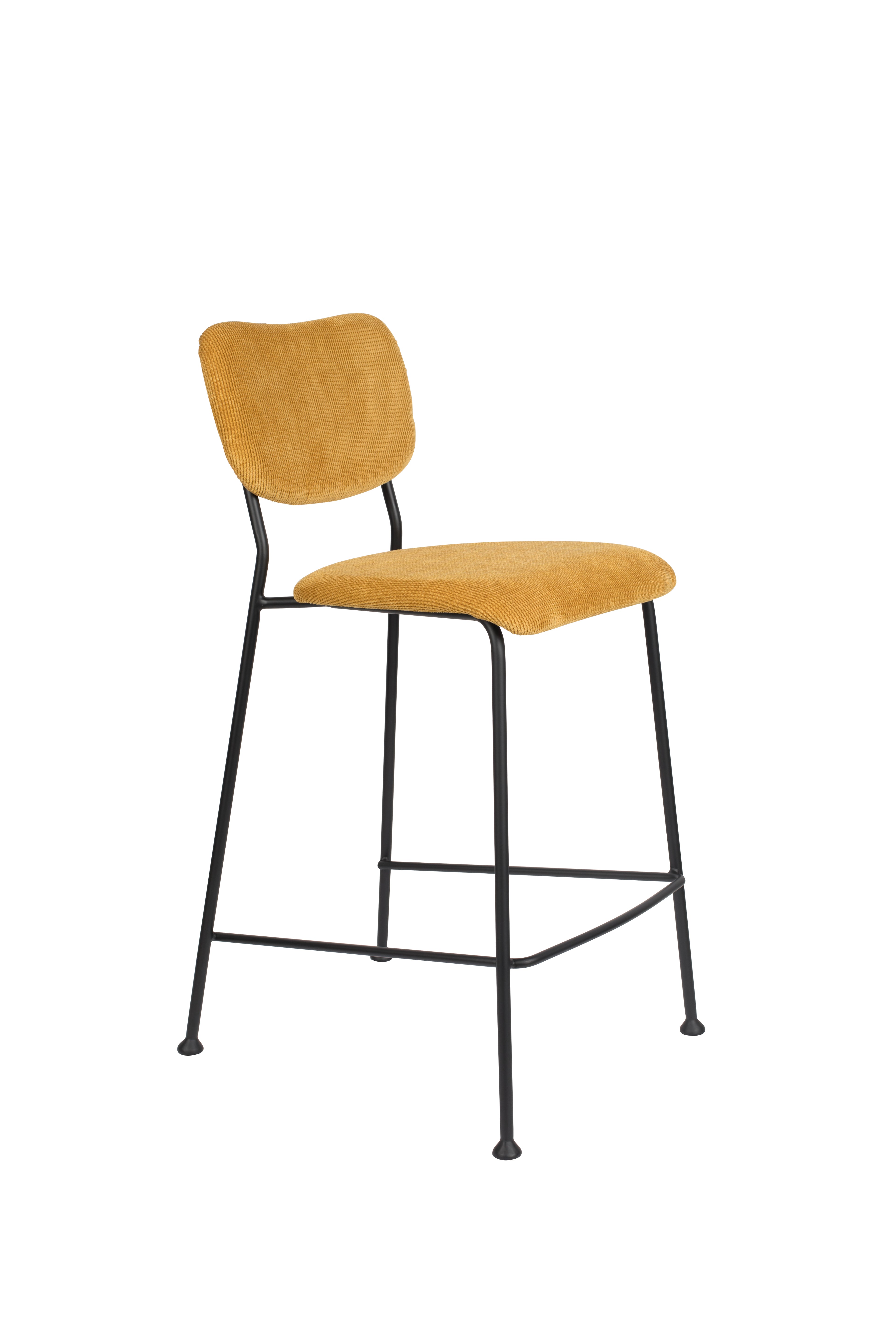 Benson 64.5 Cm - Bar & Counter Stool - Fabric - Ochre/Yellow