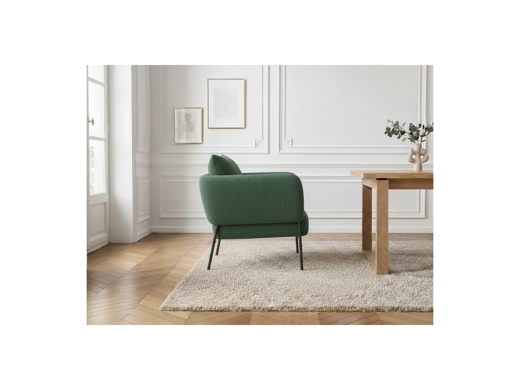 Gabin - Fauteuil De Table - Tissu Velours Côtelé