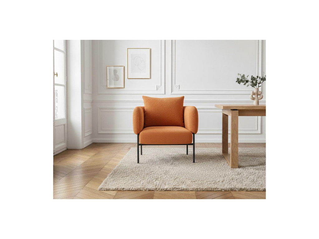 Gabin - Fauteuil De Table - Tissu Velours Côtelé