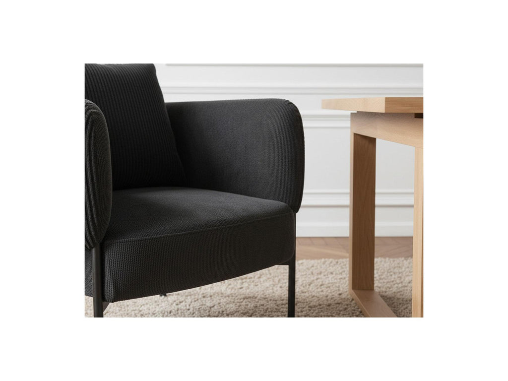 Gabin - Fauteuil De Table - Tissu Velours Côtelé