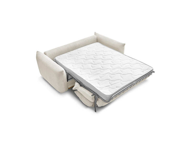 Canapé Droit Convertible 3 Places - Ernest - Tissu Velours Côtelé