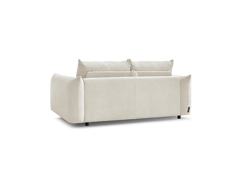 Canapé Droit Convertible 3 Places - Ernest - Tissu Velours Côtelé