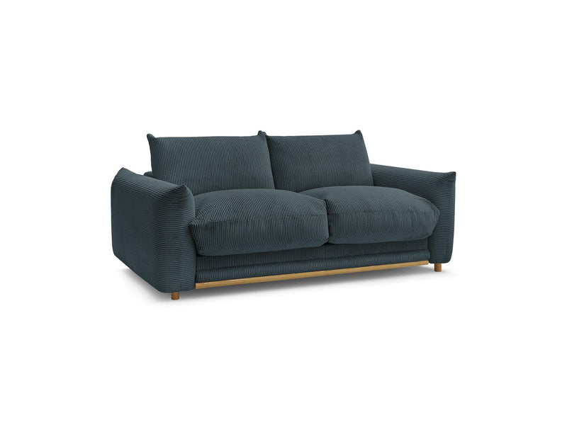 Canapé Droit Convertible 3 Places - Ernest - Tissu Velours Côtelé