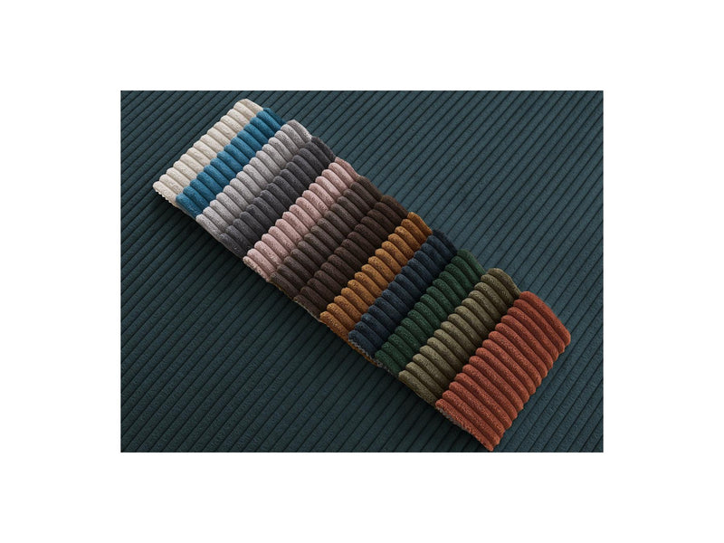 Canapé Droit Convertible 3 Places - Ernest - Tissu Velours Côtelé