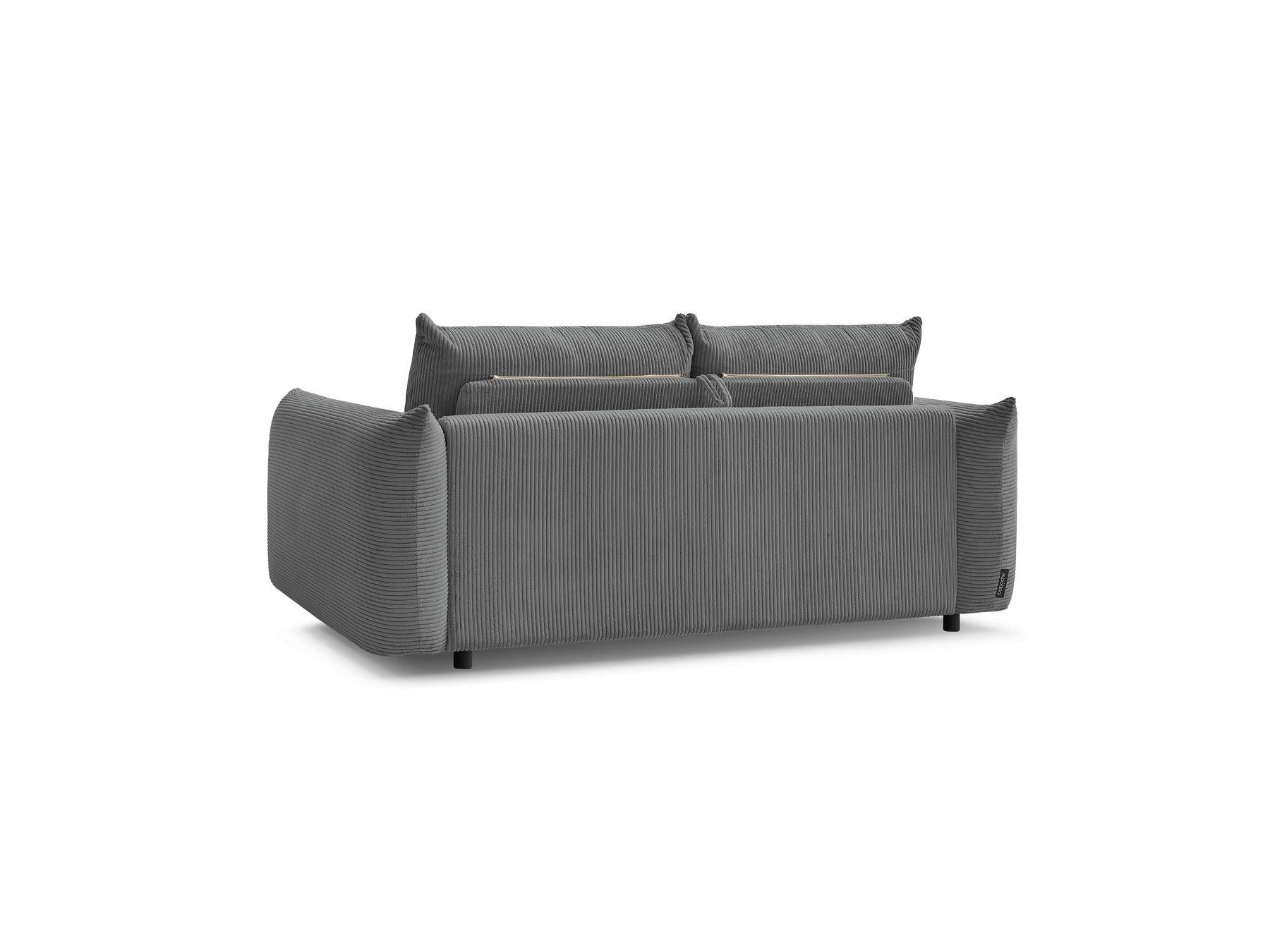 Ernest - Sofá recto convertible de 3 plazas - Tela de pana