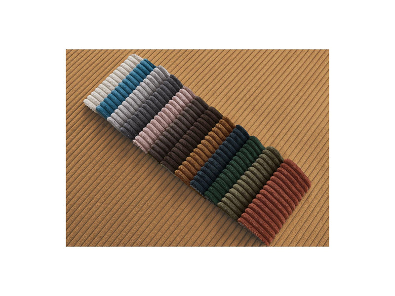 Canapé Droit Convertible 3 Places - Ernest - Tissu Velours Côtelé