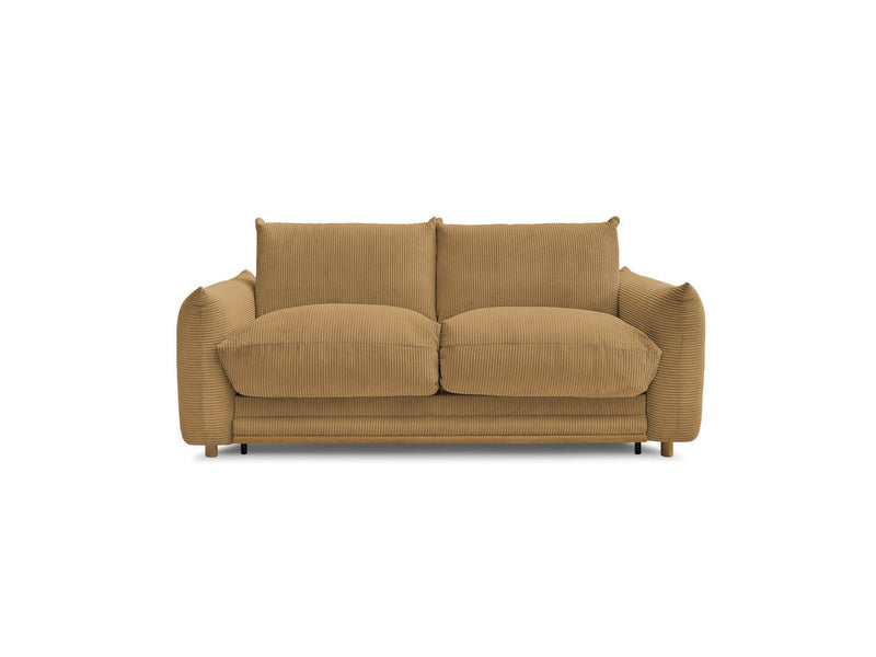 Canapé Droit Convertible 3 Places - Ernest - Tissu Velours Côtelé