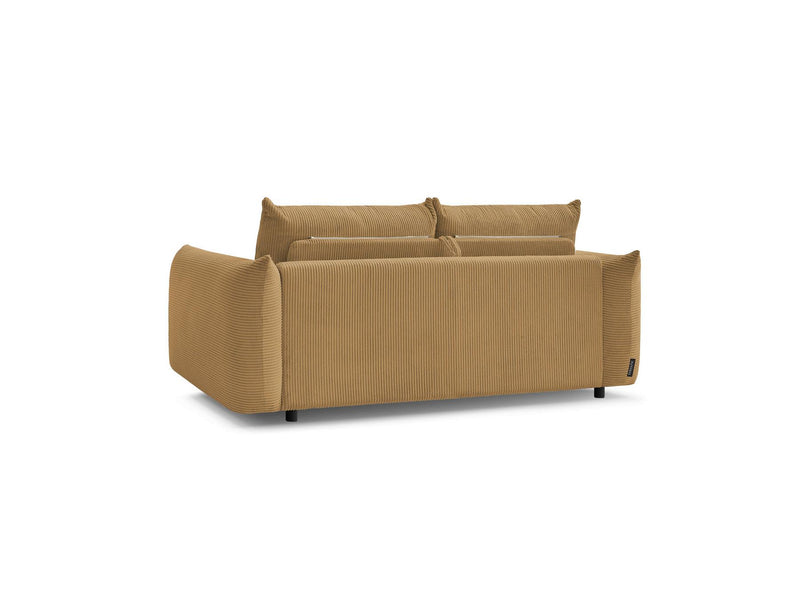 Canapé Droit Convertible 3 Places - Ernest - Tissu Velours Côtelé