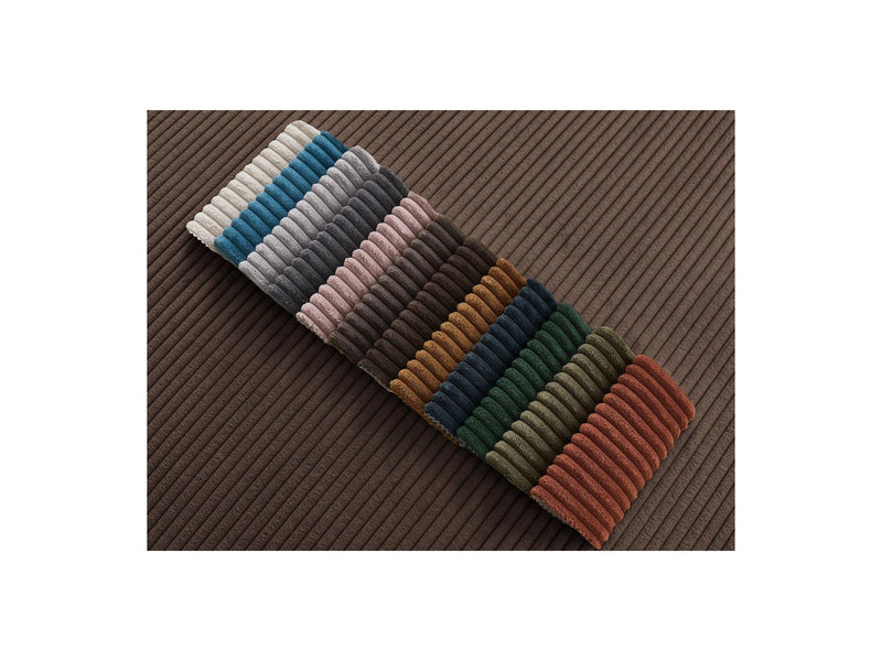 Canapé Droit Convertible 3 Places - Ernest - Tissu Velours Côtelé