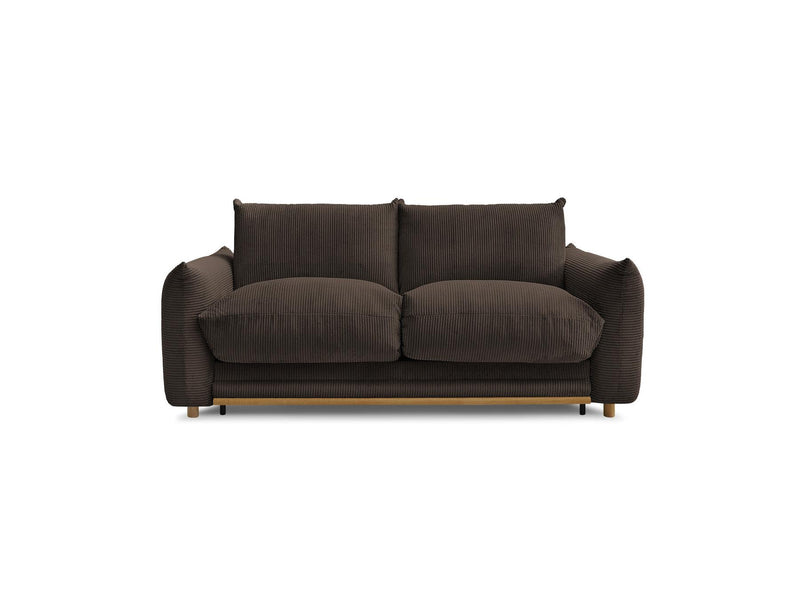 Canapé Droit Convertible 3 Places - Ernest - Tissu Velours Côtelé