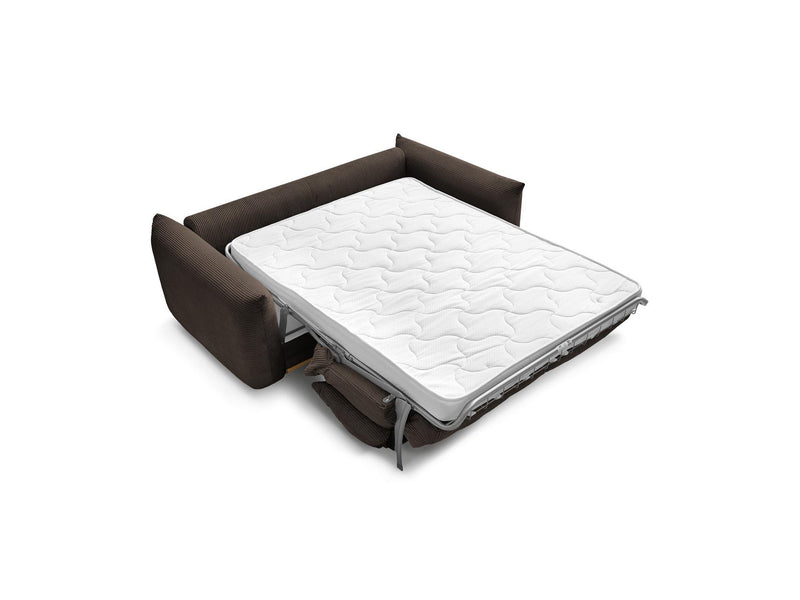 Canapé Droit Convertible 3 Places - Ernest - Tissu Velours Côtelé