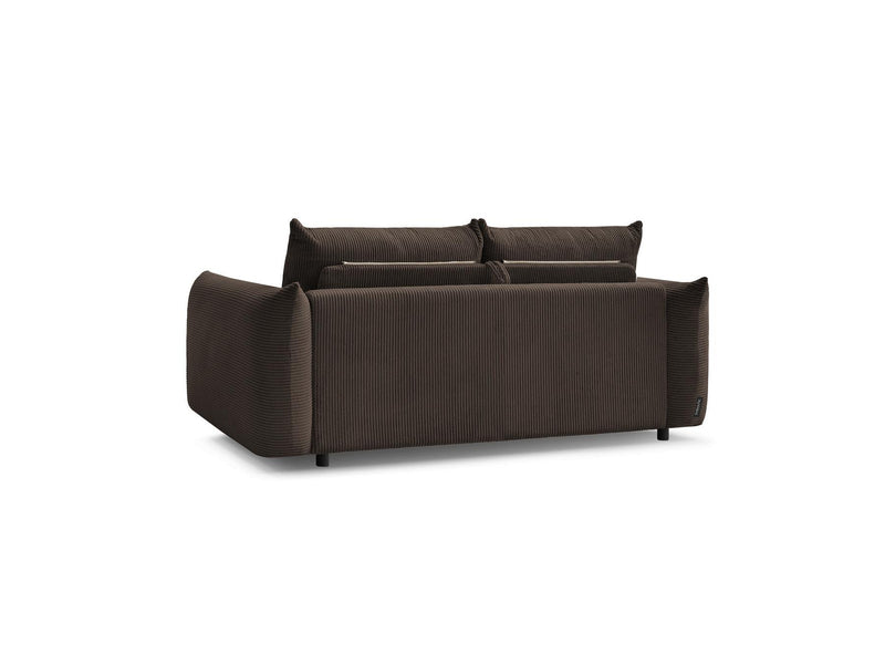 Canapé Droit Convertible 3 Places - Ernest - Tissu Velours Côtelé