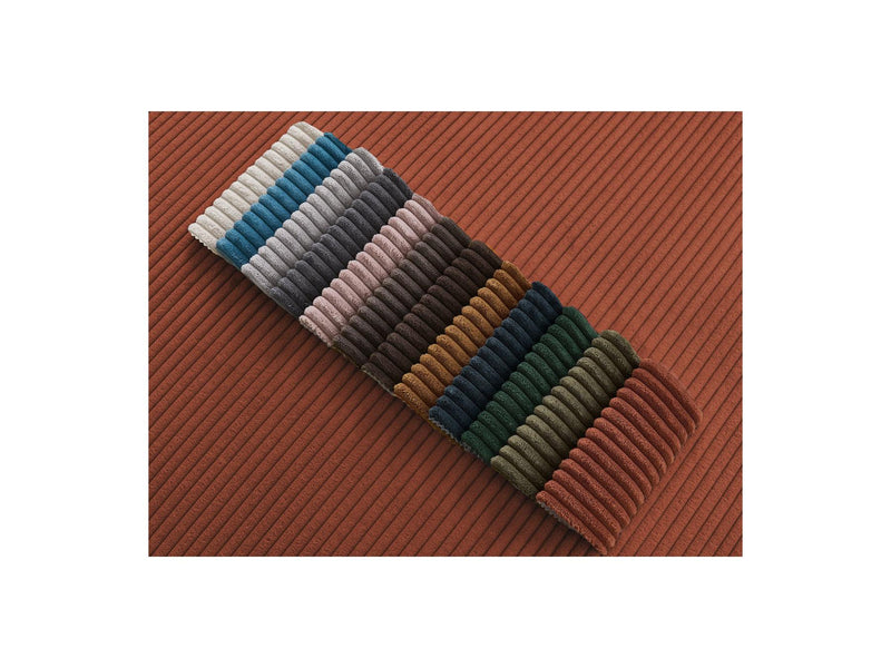 Canapé Droit Convertible 3 Places - Ernest - Tissu Velours Côtelé