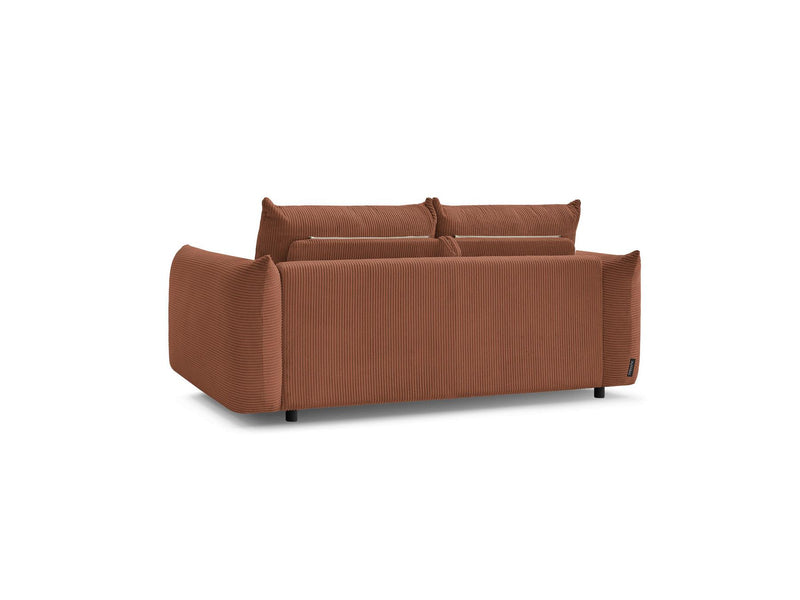 Canapé Droit Convertible 3 Places - Ernest - Tissu Velours Côtelé