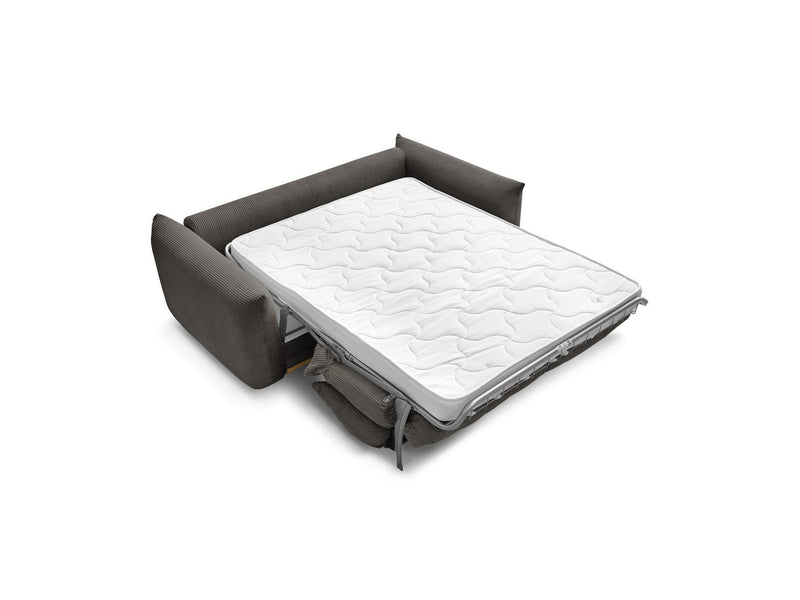 Canapé Droit Convertible 3 Places - Ernest - Tissu Velours Côtelé