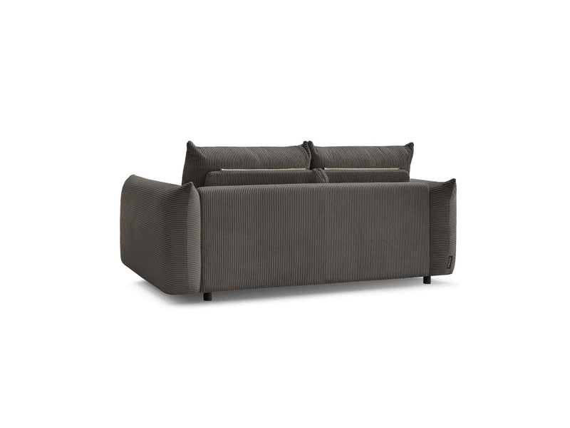 Canapé Droit Convertible 3 Places - Ernest - Tissu Velours Côtelé