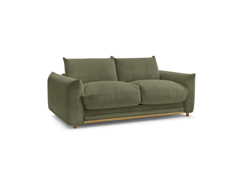 Canapé Droit Convertible 3 Places - Ernest - Tissu Velours Côtelé