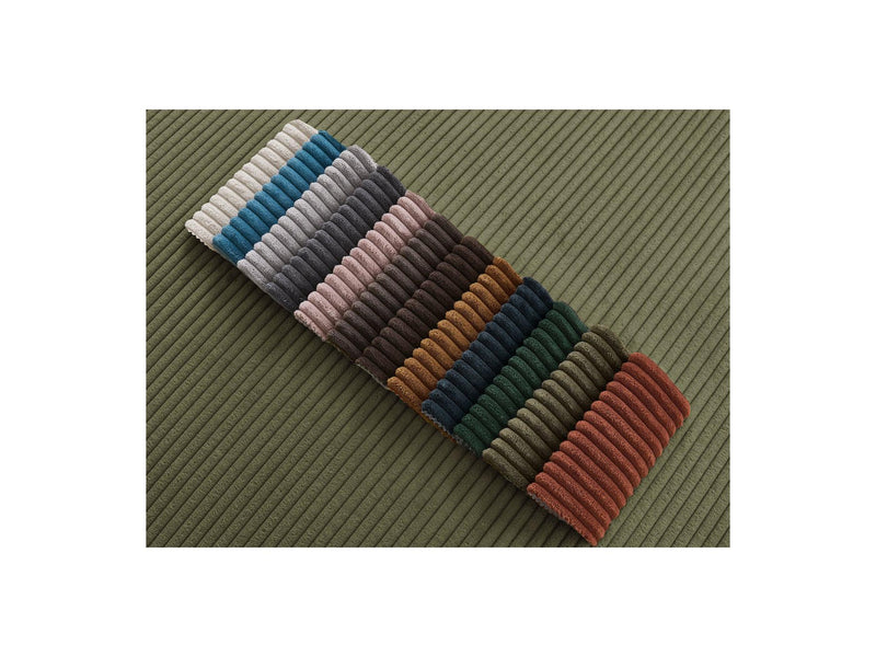 Canapé Droit Convertible 3 Places - Ernest - Tissu Velours Côtelé