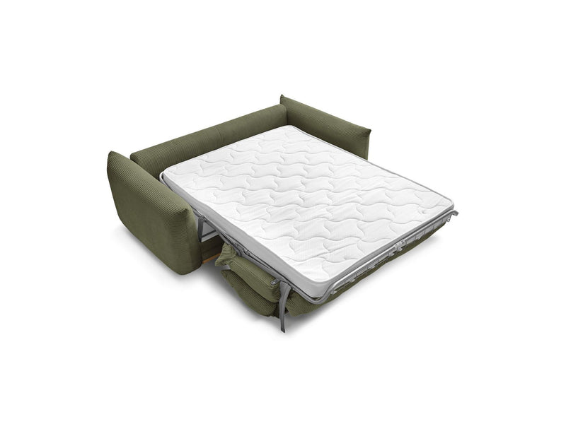 Canapé Droit Convertible 3 Places - Ernest - Tissu Velours Côtelé