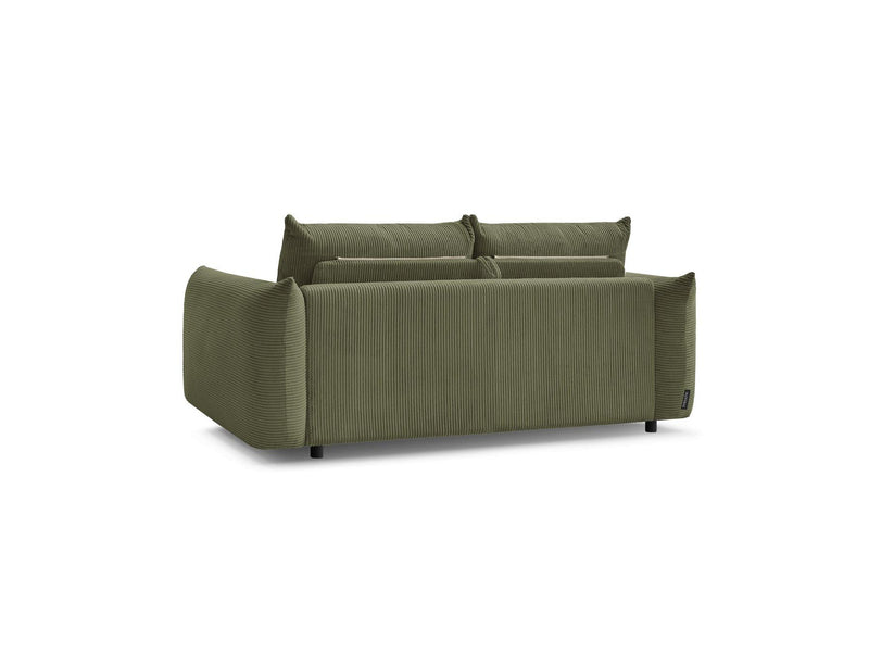 Canapé Droit Convertible 3 Places - Ernest - Tissu Velours Côtelé