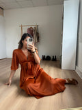 Vestido Largo Suzy Terracota