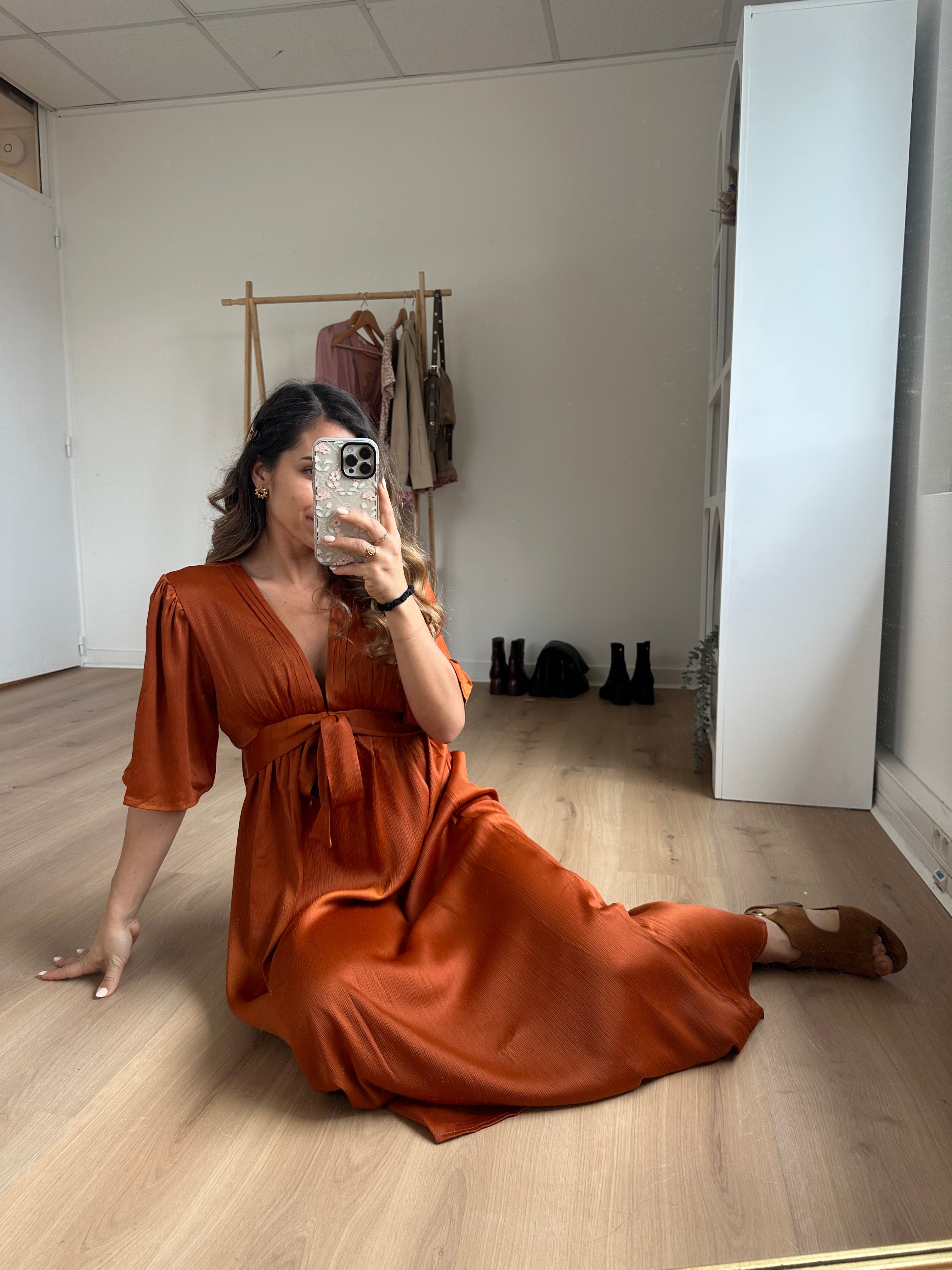 Vestido Largo Suzy Terracota