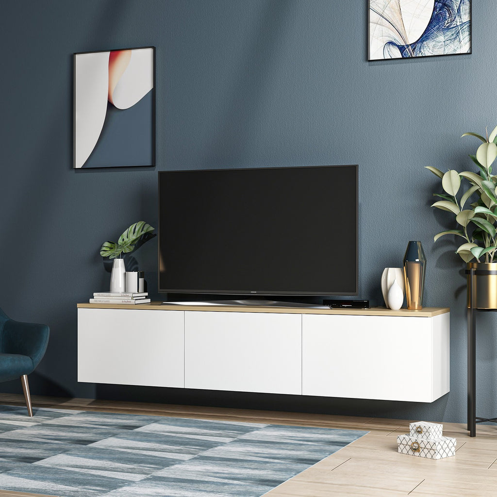 Meubles Tv Neon - Blanc / Chêne