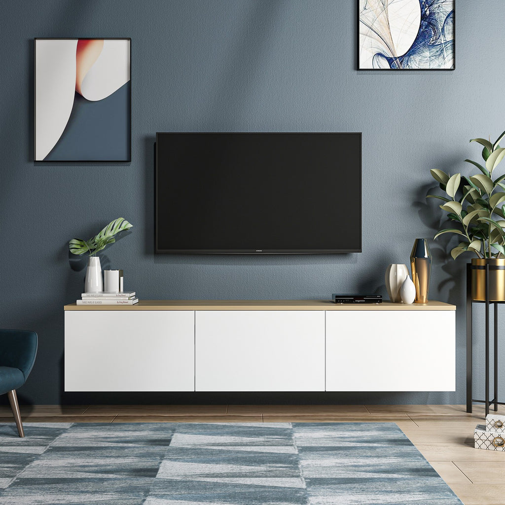 Meubles Tv Neon - Blanc / Chêne