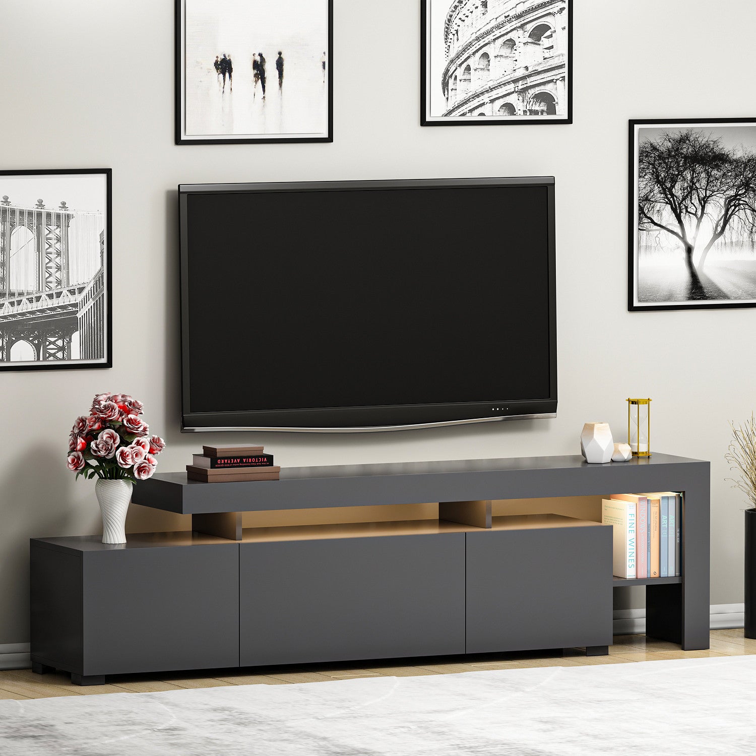 Meubles Tv Beliz - Anthracite